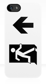 Running Man Fire Safety Exit Sign Emergency Evacuation Apple iPhone 5 Mobile Phone Case 69