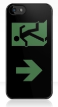 Running Man Fire Safety Exit Sign Emergency Evacuation Apple iPhone 5 Mobile Phone Case 71