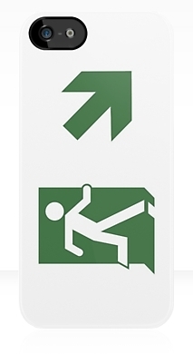 Running Man Fire Safety Exit Sign Emergency Evacuation Apple iPhone 5 Mobile Phone Case 80