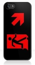 Running Man Fire Safety Exit Sign Emergency Evacuation Apple iPhone 5 Mobile Phone Case 95
