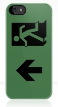 Running Man Fire Safety Exit Sign Emergency Evacuation Apple iPhone 5 Mobile Phone Case 97