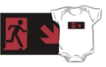 Running Man Fire Safety Exit Sign Emergency Evacuation Kids T-Shirt 121
