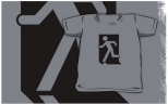 Running Man Fire Safety Exit Sign Emergency Evacuation Kids T-Shirt 41