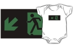 Running Man Fire Safety Exit Sign Emergency Evacuation Kids T-Shirt 82