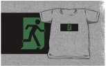 Running Man Fire Safety Exit Sign Emergency Evacuation Kids T-Shirt 89