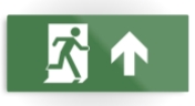 Running Man Fire Safety Exit Sign Emergency Evacuation Printed Metal 19