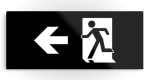 Running Man Fire Safety Exit Sign Emergency Evacuation Printed Metal 38