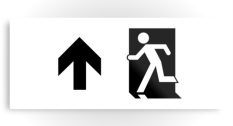 Running Man Fire Safety Exit Sign Emergency Evacuation Printed Metal 97