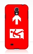 Running Man Fire Safety Exit Sign Emergency Evacuation Samsung Galaxy Mobile Phone Case 105