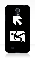 Running Man Fire Safety Exit Sign Emergency Evacuation Samsung Galaxy Mobile Phone Case 134