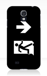 Running Man Fire Safety Exit Sign Emergency Evacuation Samsung Galaxy Mobile Phone Case 136