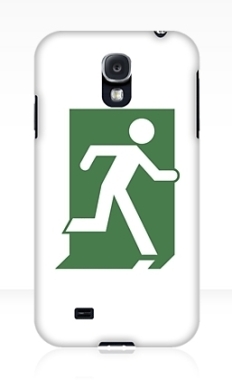 Running Man Fire Safety Exit Sign Emergency Evacuation Samsung Galaxy Mobile Phone Case 14