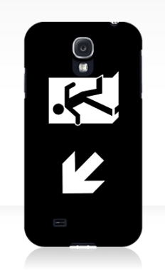 Running Man Fire Safety Exit Sign Emergency Evacuation Samsung Galaxy Mobile Phone Case 140