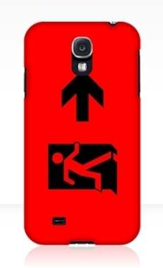Running Man Fire Safety Exit Sign Emergency Evacuation Samsung Galaxy Mobile Phone Case 49