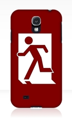 Running Man Fire Safety Exit Sign Emergency Evacuation Samsung Galaxy Mobile Phone Case 76