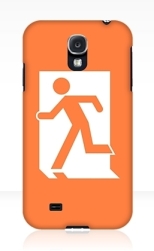 Running Man Fire Safety Exit Sign Emergency Evacuation Samsung Galaxy Mobile Phone Case 79