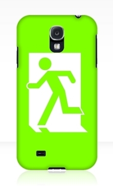Running Man Fire Safety Exit Sign Emergency Evacuation Samsung Galaxy Mobile Phone Case 81