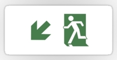 Running Man Fire Safety Exit Sign Emergency Evacuation Sticker Decals 101