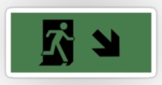 Running Man Fire Safety Exit Sign Emergency Evacuation Sticker Decals 22