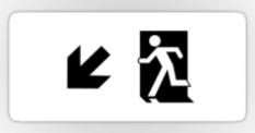 Running Man Fire Safety Exit Sign Emergency Evacuation Sticker Decals 3