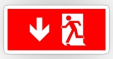 Running Man Fire Safety Exit Sign Emergency Evacuation Sticker Decals 35