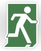 Running Man Fire Safety Exit Sign Emergency Evacuation Sticker Decals 50