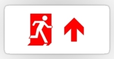 Running Man Fire Safety Exit Sign Emergency Evacuation Sticker Decals 65