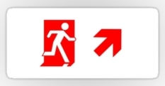 Running Man Fire Safety Exit Sign Emergency Evacuation Sticker Decals 67