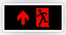 Running Man Fire Safety Exit Sign Emergency Evacuation Sticker Decals 85
