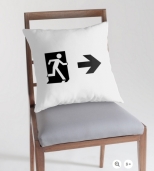 Running Man Fire Safety Exit Sign Emergency Evacuation Throw Pillow Cushion 38