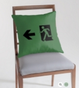Running Man Fire Safety Exit Sign Emergency Evacuation Throw Pillow Cushion 75