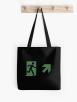 Running Man Fire Safety Exit Sign Emergency Evacuation Tote Shoulder Carry Bag 101