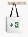 Running Man Fire Safety Exit Sign Emergency Evacuation Tote Shoulder Carry Bag 105