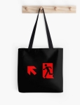 Running Man Fire Safety Exit Sign Emergency Evacuation Tote Shoulder Carry Bag 121