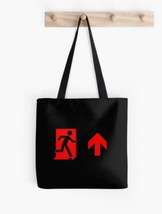 Running Man Fire Safety Exit Sign Emergency Evacuation Tote Shoulder Carry Bag 128
