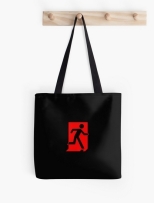 Running Man Fire Safety Exit Sign Emergency Evacuation Tote Shoulder Carry Bag 129