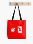 Running Man Fire Safety Exit Sign Emergency Evacuation Tote Shoulder Carry Bag 13
