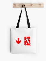 Running Man Fire Safety Exit Sign Emergency Evacuation Tote Shoulder Carry Bag 132