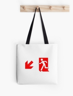 Running Man Fire Safety Exit Sign Emergency Evacuation Tote Shoulder Carry Bag 133