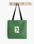 Running Man Fire Safety Exit Sign Emergency Evacuation Tote Shoulder Carry Bag 158