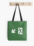 Running Man Fire Safety Exit Sign Emergency Evacuation Tote Shoulder Carry Bag 160
