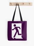 Running Man Fire Safety Exit Sign Emergency Evacuation Tote Shoulder Carry Bag 31