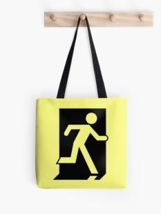 Running Man Fire Safety Exit Sign Emergency Evacuation Tote Shoulder Carry Bag 36