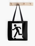 Running Man Fire Safety Exit Sign Emergency Evacuation Tote Shoulder Carry Bag 51