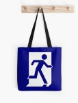 Running Man Fire Safety Exit Sign Emergency Evacuation Tote Shoulder Carry Bag 55