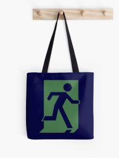 Running Man Fire Safety Exit Sign Emergency Evacuation Tote Shoulder Carry Bag 67