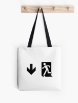 Running Man Fire Safety Exit Sign Emergency Evacuation Tote Shoulder Carry Bag 79