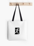 Running Man Fire Safety Exit Sign Emergency Evacuation Tote Shoulder Carry Bag 84