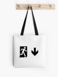Running Man Fire Safety Exit Sign Emergency Evacuation Tote Shoulder Carry Bag 85