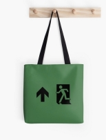 Running Man Fire Safety Exit Sign Emergency Evacuation Tote Shoulder Carry Bag 87